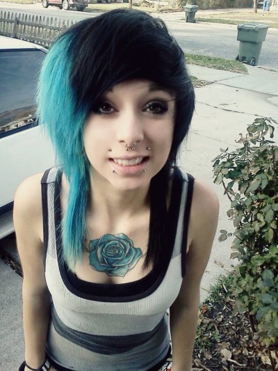 Blue And Black Hair Tumblr