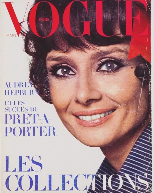 rareaudreyhepburn:Audrey Hepburn Vogue covers. 1. Vogue Paris...