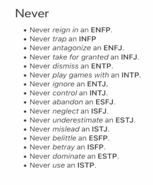 female-mastermind:More like never TRY to control an INTJ. Good...