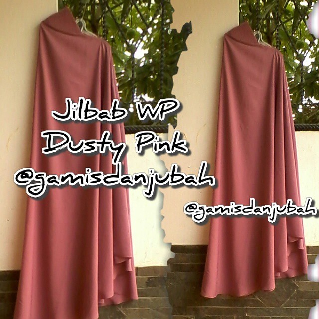 GamisdanJubah Jilbab  WP Warna  Dusty  Pink  Cadar tali 