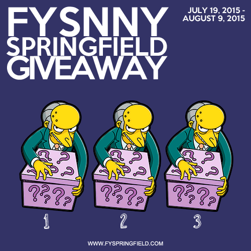 I went to Springfield in Universal Studios and I brought back three prize packs. Here’s the deets on how you can win one:
• Follow fyspringfield on tumblr.
• Reblog this post between July 19, 2015 - August 9th, 2015. Maximum of three reblogs per...