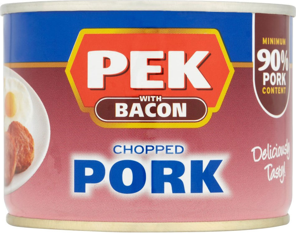 DIMLY LIT MEALS FOR ONE — Cooking with PEK PEK is a canned pork product...