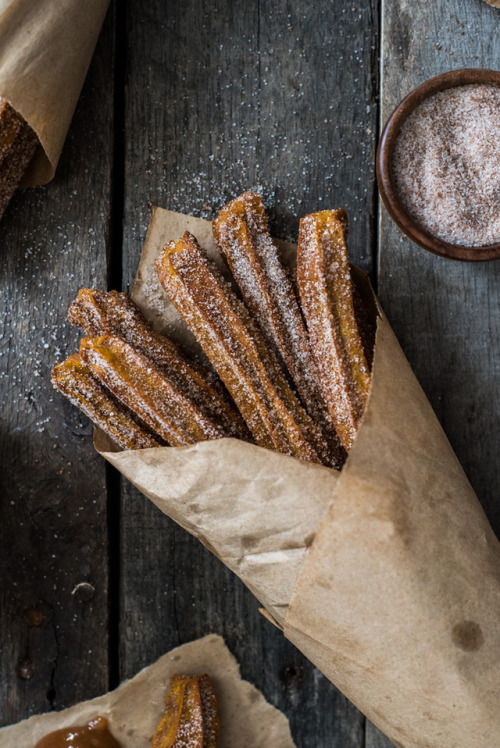 foodffs:Baked Pumpkin Churros covered in cinnamon sugar are...