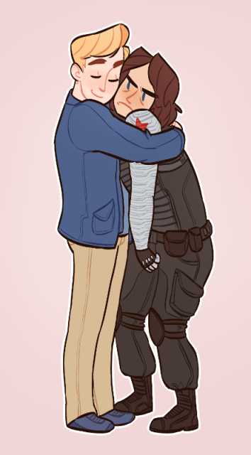 sov-ja:No Winter Soldier can resist Steve Rogers hugs