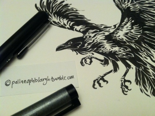 Three black crows sat on a tree