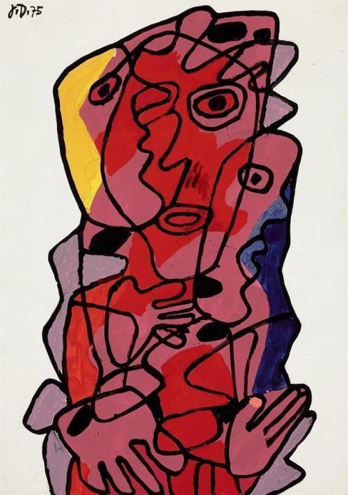 dead-molchun:Jean Dubuffet (1901-1985) Effigie incertaine XXXIV,...