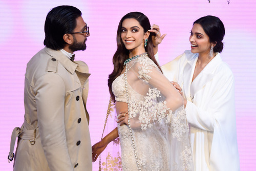 bollywoodhqs:Deepika Padukone & Ranveer Singh at the Launch...