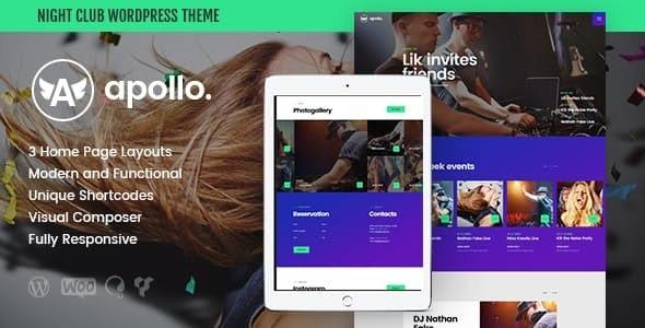 Apollo v1.3 – Night Club DJ Concert & Music Event WordPress Theme Nulled