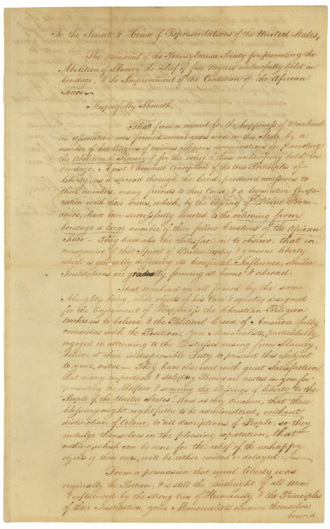 Today's Document • congressarchives:On February 9, 1790, Benjamin...