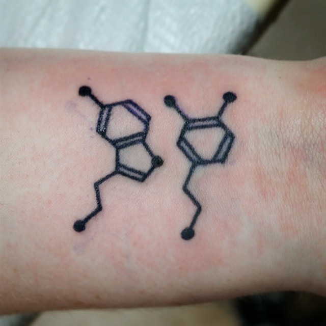 Tattoo Fort Wayne Dopamine Serotonin Chemical Structure Tattoos