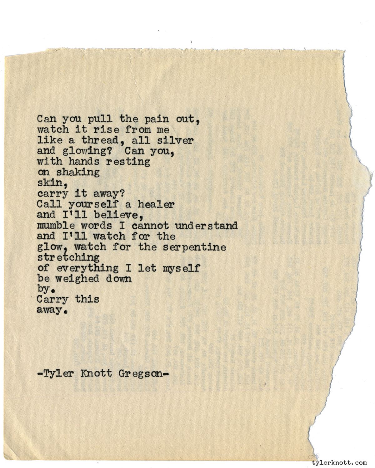 Tyler Knott Gregson — Typewriter Series #1867 by Tyler Knott Gregson