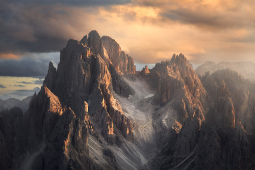 ansharphoto:“Light on the Path”, Cadini Range at Sunset, Tre...