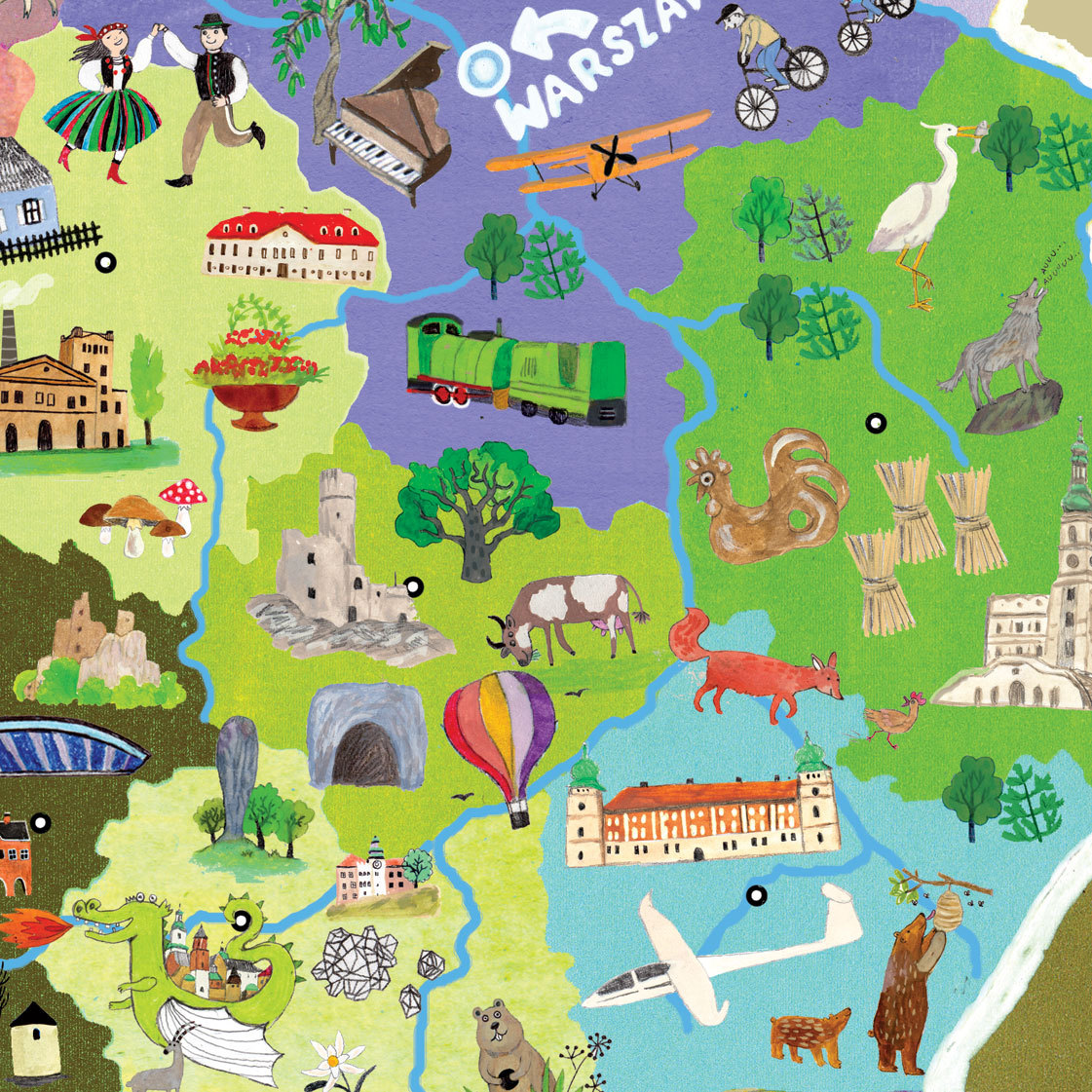 A Really Cute Map Of Poland For Kids From ZUZU Lamus Dworski   Tumblr N4wyc0OLjG1tzeqovo3 R1 1280 