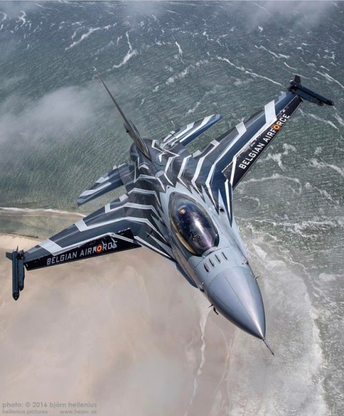 life-is-aviation:eyestothe-skies:F-16 Fighting Falcon, Belgian...