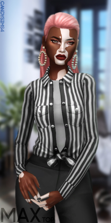 candysims4:MAX TOPThis shirt has nothing “underneath” (like...