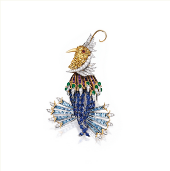 Historic Gems Jewelry Oiseau De Paradis Brooch