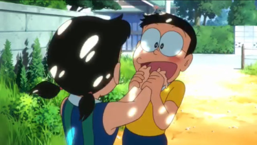 future Shizuka in nobita kiss