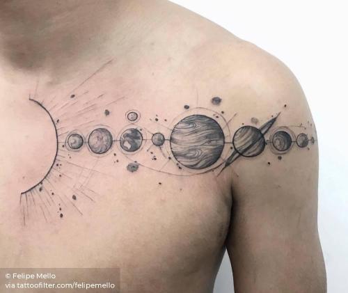 By Felipe Mello, done in São Paulo. http://ttoo.co/p/34440 astronomy;big;chest;facebook;felipemello;shoulder;sketch work;solar system;twitter