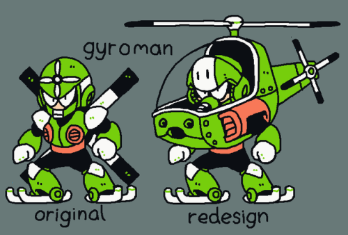 splendidland:megaman redesign #03 gyro man: didn’t have much...