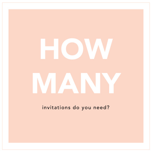 How many invitations do you need? | One and Only Paper Custom Wedding Invitations