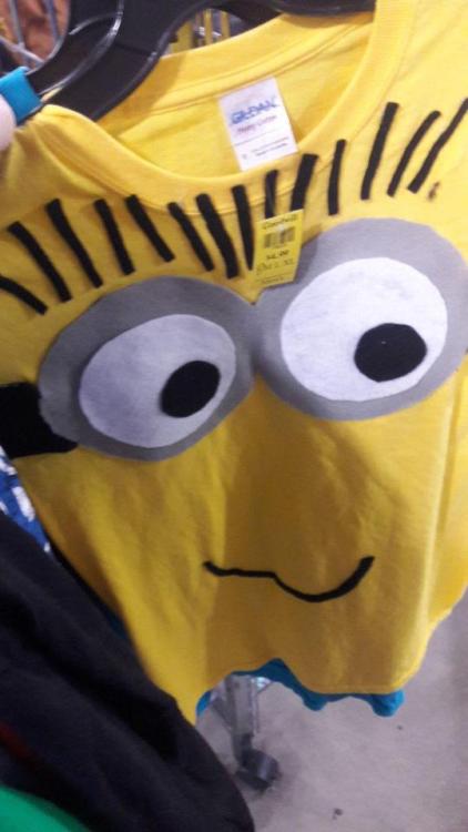 shiftythrifting:the minion shirt was something someone made by...