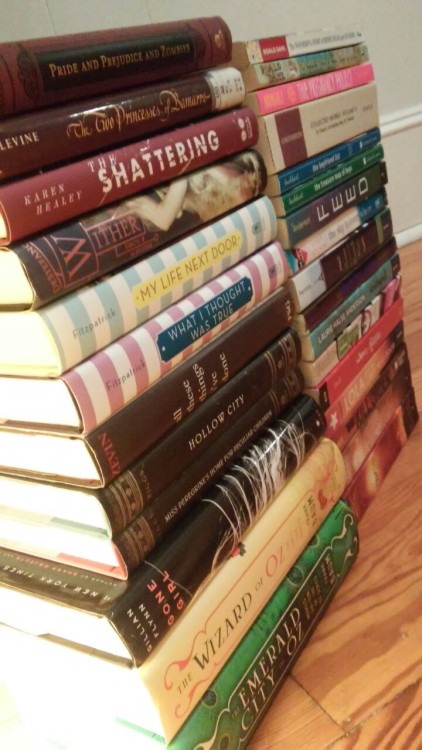 mine book haul may book haul look at the glorious beauty that& 039;s thirty total including another copy of fever on the way it& 039;d be a prettier photoset if i felt like taking them outside too much effort omg marielle