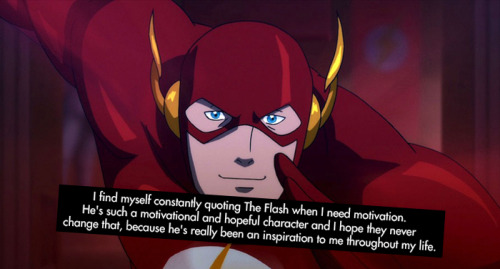 “I find myself constantly quoting The Flash when I need...