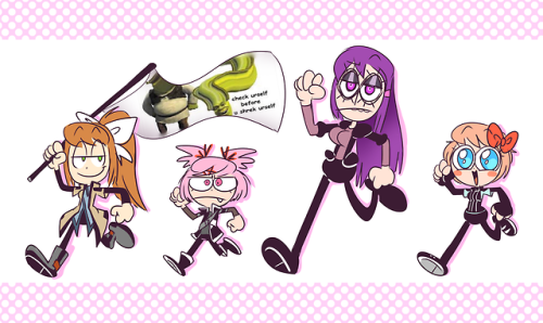 tlc the lit club Monika natsuki yuri sayori crossover rouge art