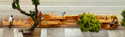 creativetopography:<br /><br />multi-uses |Public Seating in San Francisco, California by INTERSTICE Architects