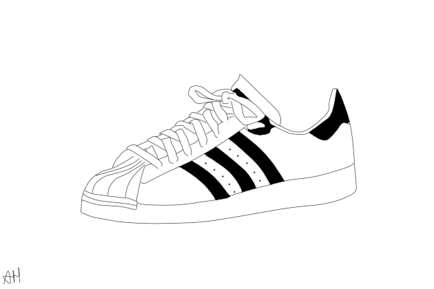 Adidas Shoe Drawing Sketch Coloring Page