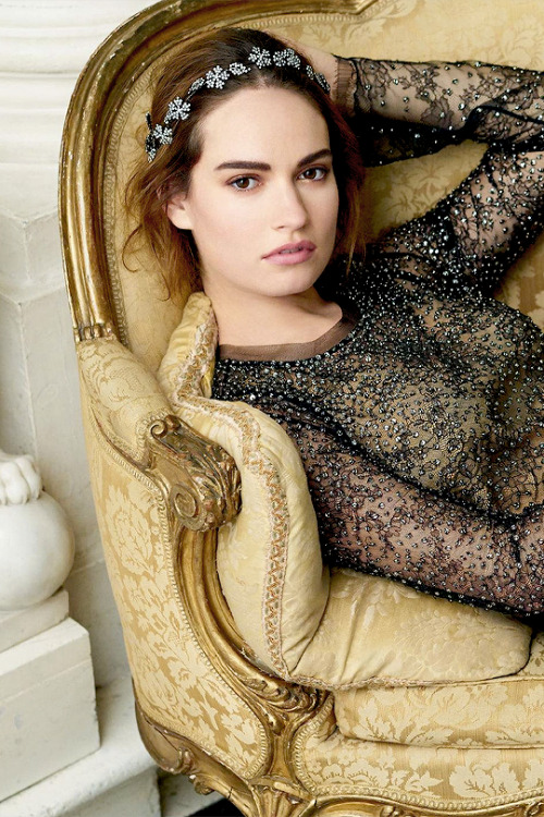 lilyjamesthomson:Lily James© Thomas Schenk for Harper’s...