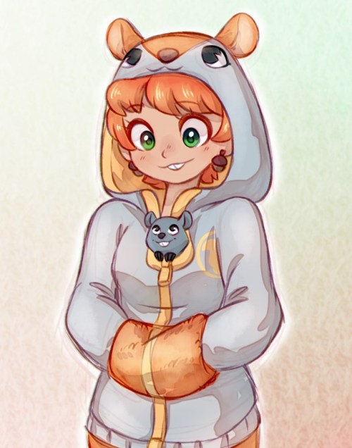 jblehstuff:Quick doodle a Squirrel Girl hoodie.And lil bonus: