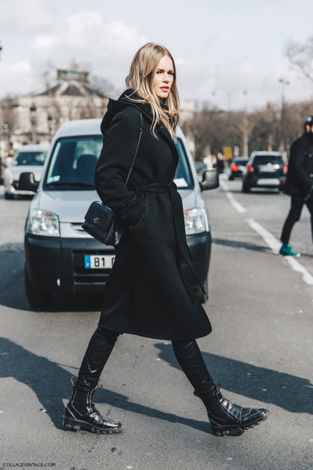 Anna Ewers PFW street style - In the streets...