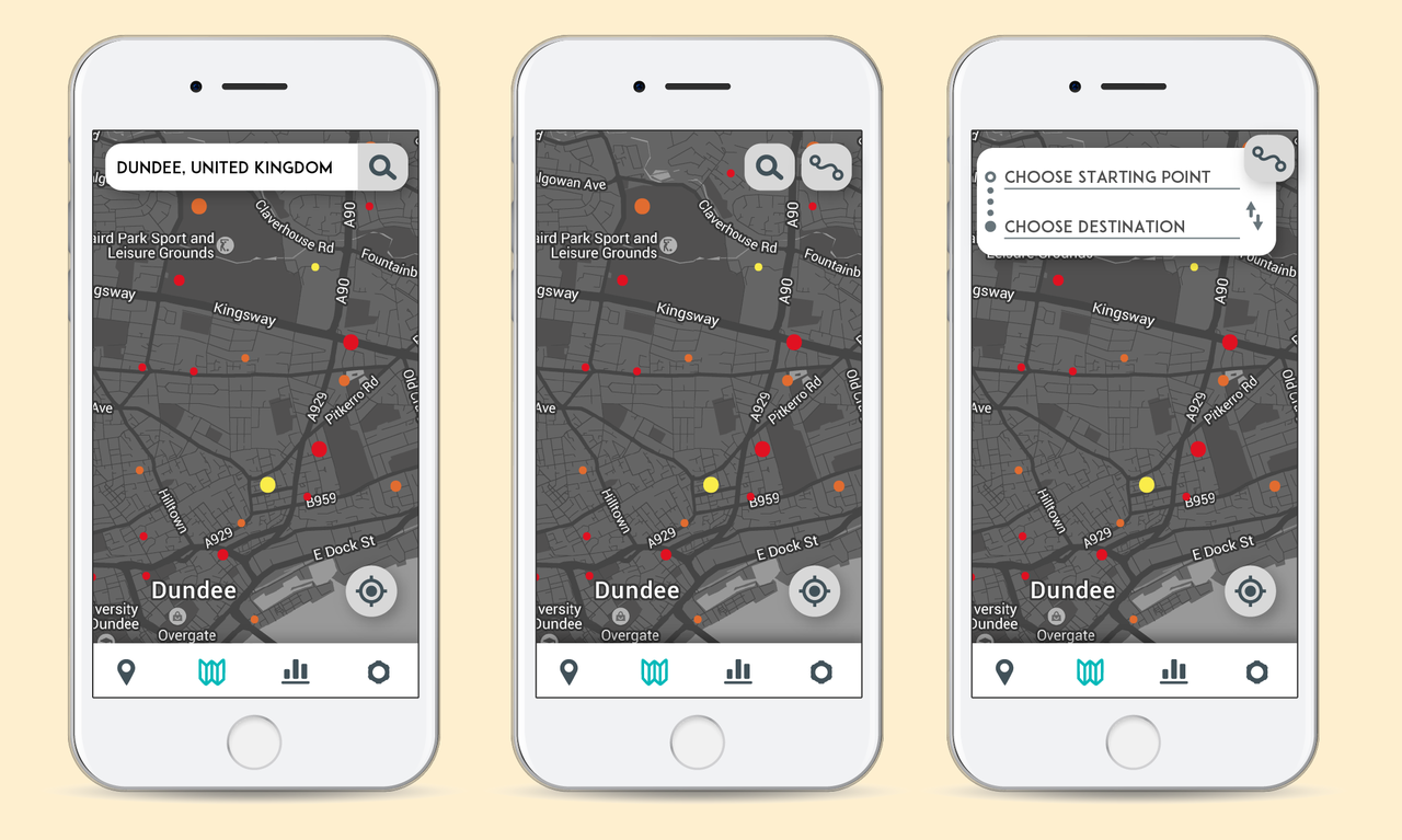 Bike pin app screenshots