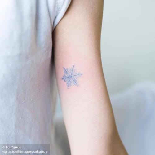 By Sol Tattoo, done at Studio by Sol, Seoul.... winter;snowflake;micro;inner arm;blue;facebook;nature;twitter;experimental;soltattoo;other;four season;illustrative