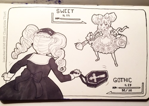 noke-art:Inktober day 17,Theme: battle, Ball point pen and...