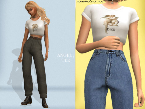 cosimetics-cc:
â€œ âœ°a n g e l t e e .
tumblr exclusive .
made by cosimetics cc .
bgc .
one swatch .
custom cas thumbnail .
womens .
teen to elder .
reblog if downloaded .
tag me or use #cosimetics if used .
follow me for more content...