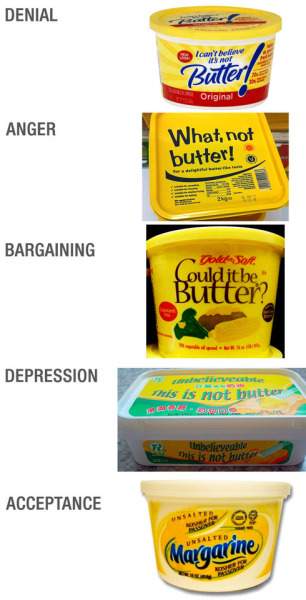 5 Stages Of Grief Meme Butter