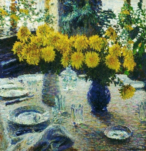 trulyvincent:Igor GrabarChrysanthemum 1905, 98×98 cm • Oil,...