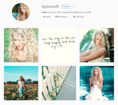 taylor swift albums as instagram profiles - who does taylor swift follow on instagram