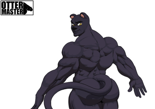 theottermaster:Black panther is ready for a good fuck session,...