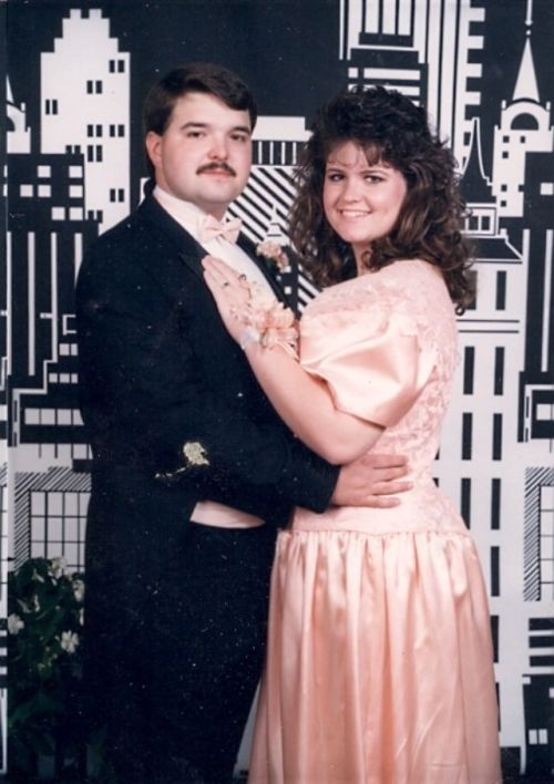 vintageeveryday:Cool snaps of the 1980s prom couples.