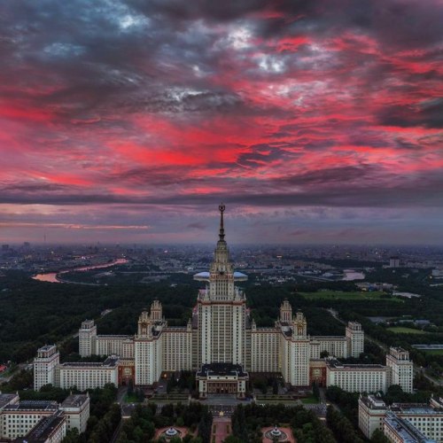 Фото москва мгу ночью