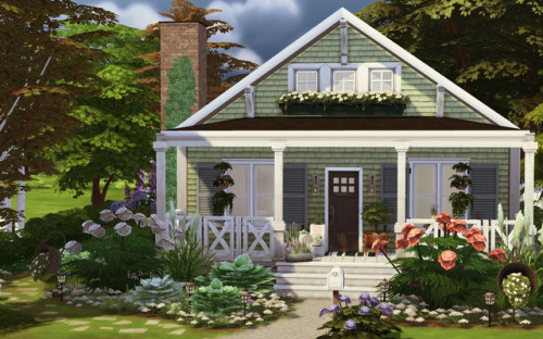 alcearosea-sims:*Sage BungalowThis is a 3 bedroom 1 bathroom...