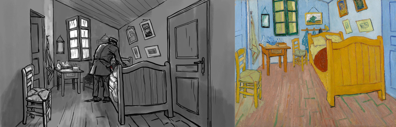 Loving Vincent Bedroom In Arles At Night Keyframe Process