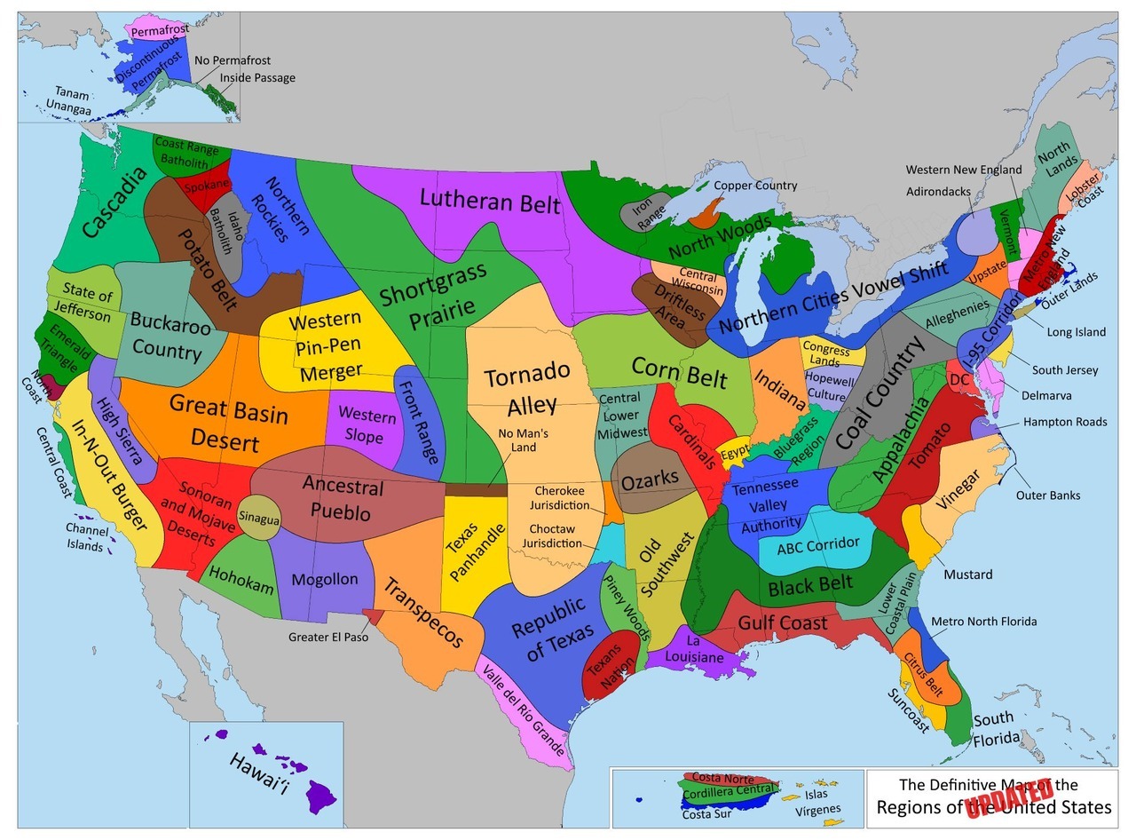 Maps On The Web A Definitive Map Of U S Regions
