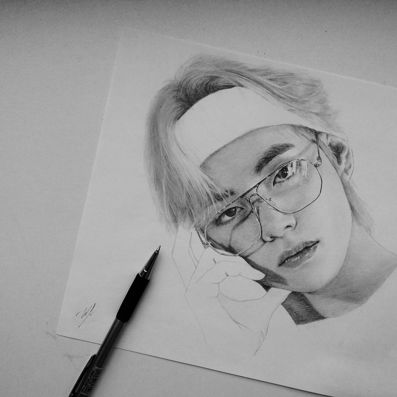 BTS V Drawing Step By Step