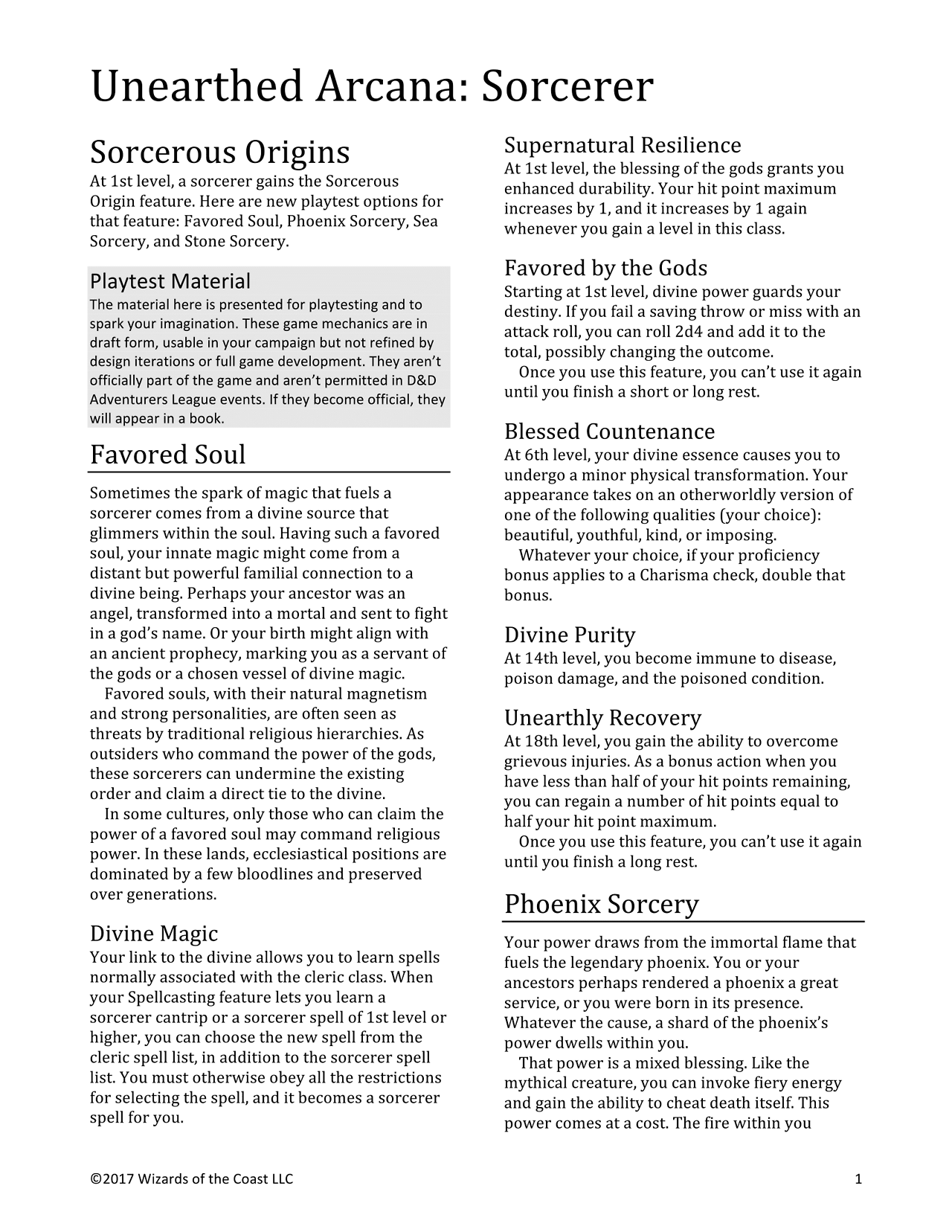 Dnd 5e Homebrew Unearthed Arcana Sorcerer Of Kaiju And Men