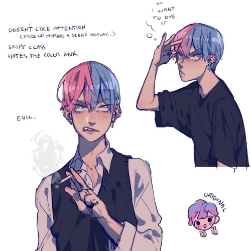 mintpeanut:i made anti versions of my ocs aha,,,,