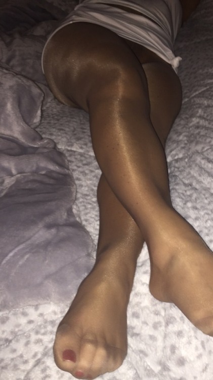 Shiny Pantyhose Wife And Her Husband